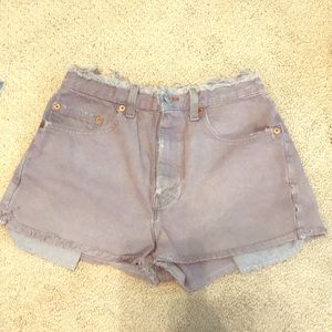 Vintage Levi grey jean shorts